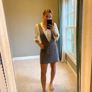 Gray/mauve button up dress